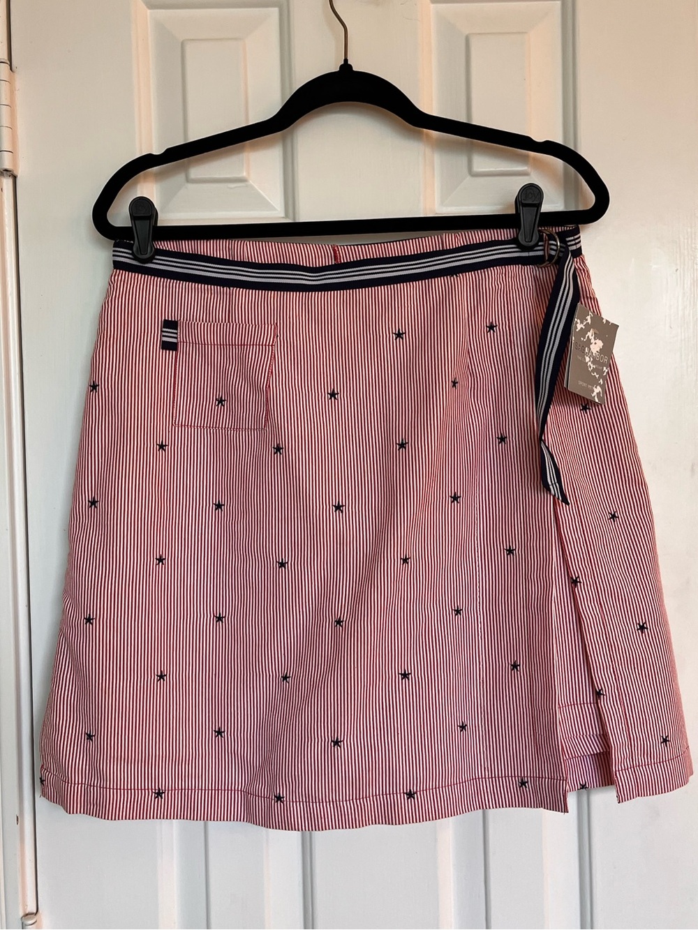 Y2K 2000s Vintage Sag Harbor Americana Stars & Stripes Wrap Skort